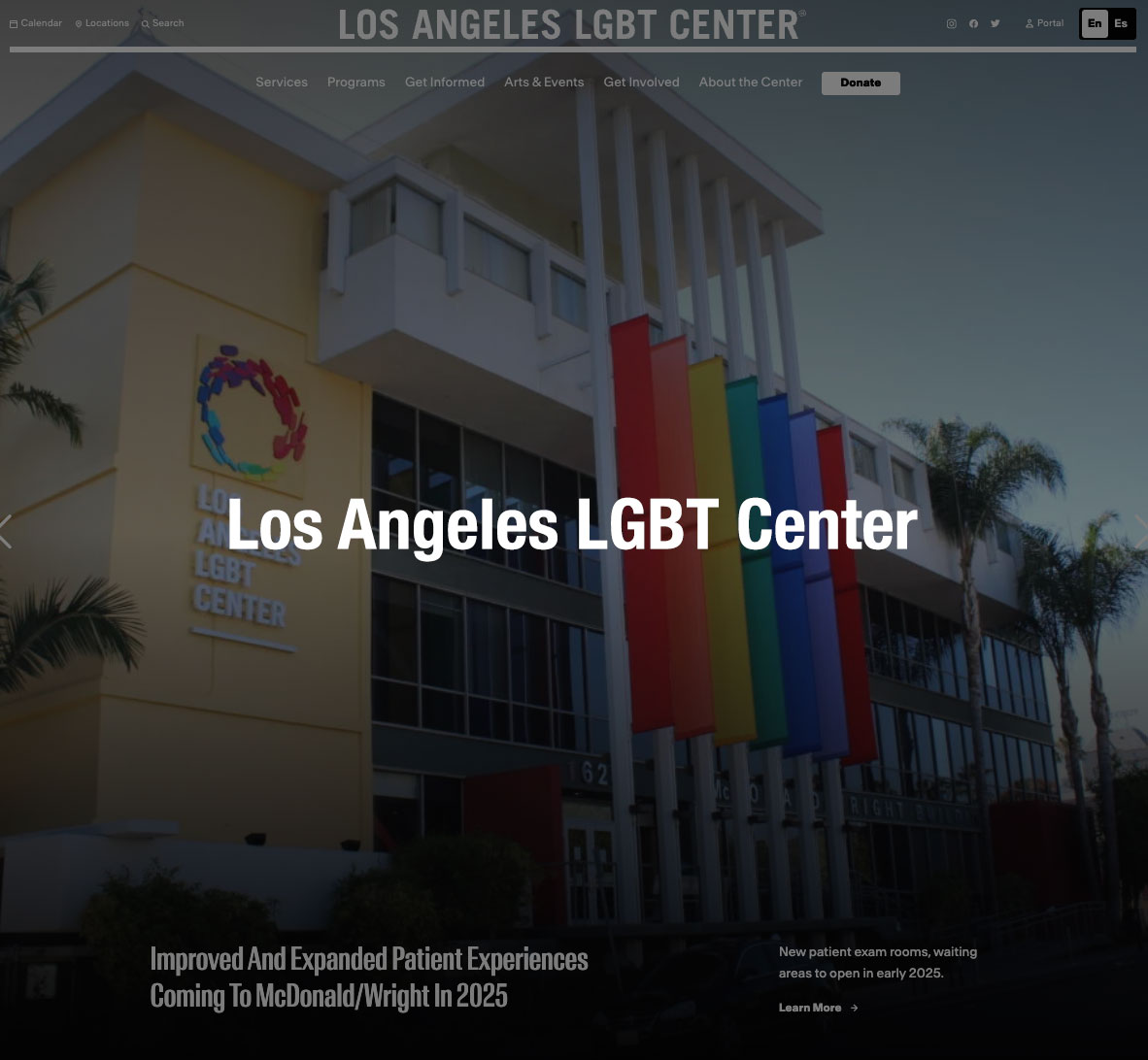 Los Angeles LGBT Center Website